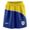 Custom Skirt/Skort Yellow, White & Blue Swirl
